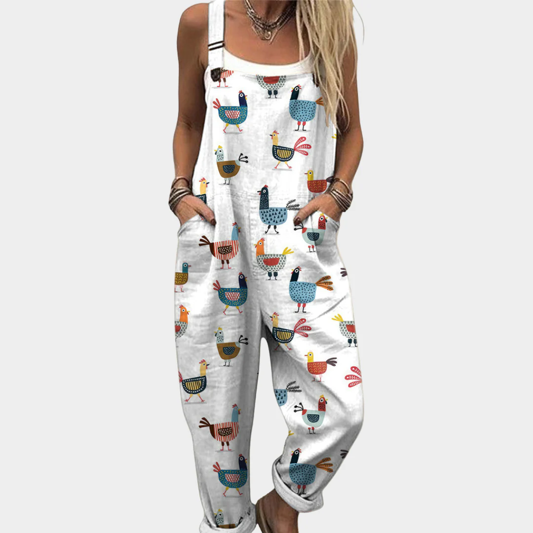 Bequeme Bedruckte Latzhose