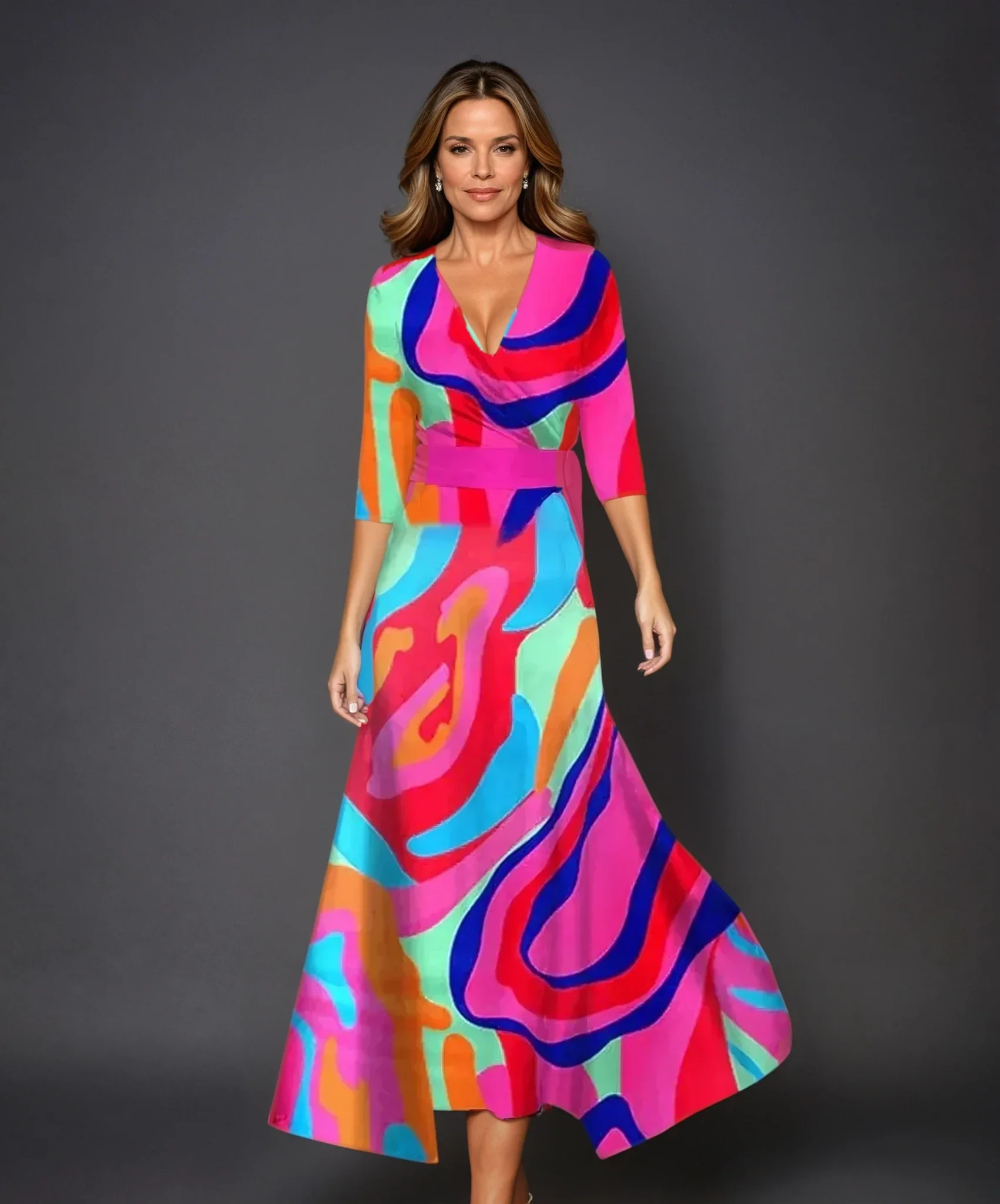 Aria™ -  Stilvolles Kleid mit Blumenmuster - Image 4