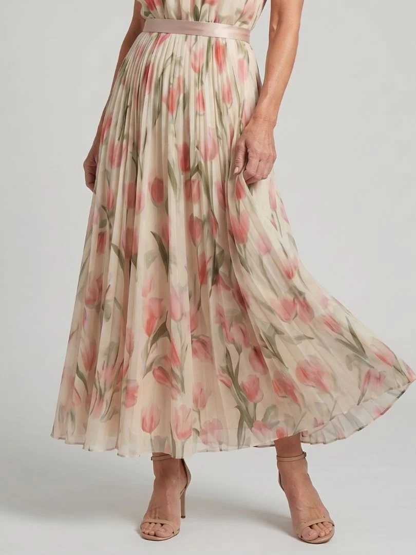 Aurelle - Midikleid mit Blumendruck und Halterneck - Image 5
