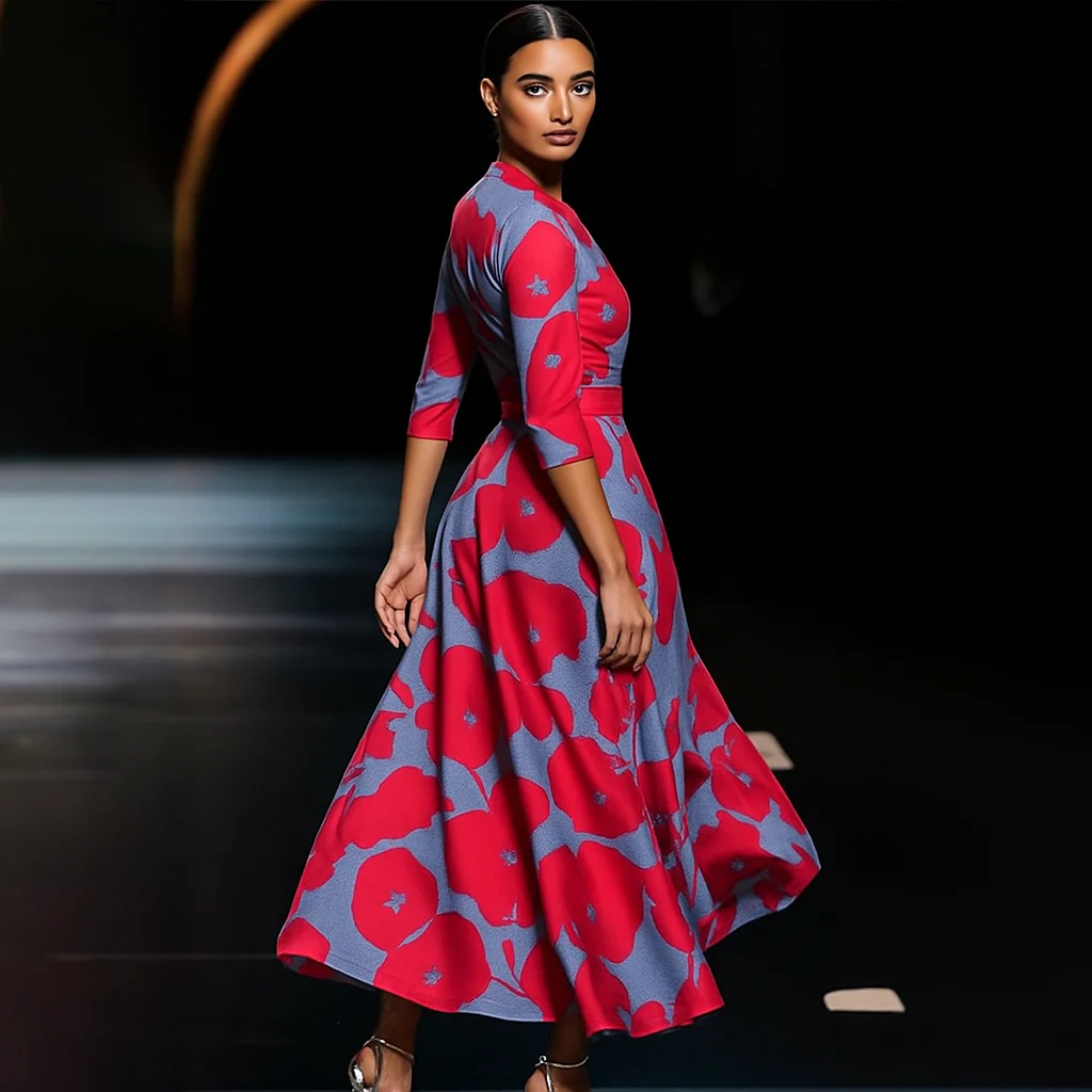 Aurora™ - Bequemes V-Ausschnitt Kleid für den Alltag - Image 4