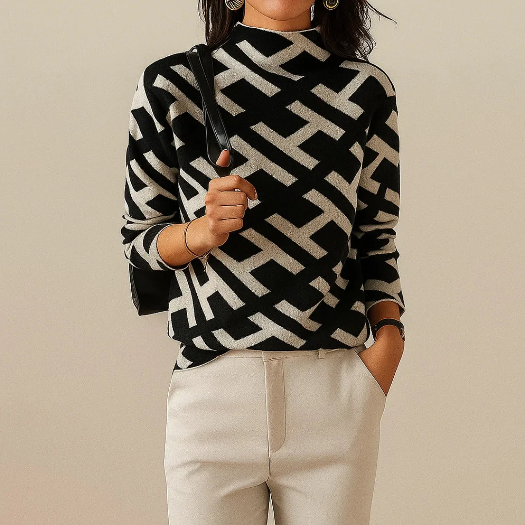Aya™ - Bequemer Damenpullover mit Geometrischem Muster
