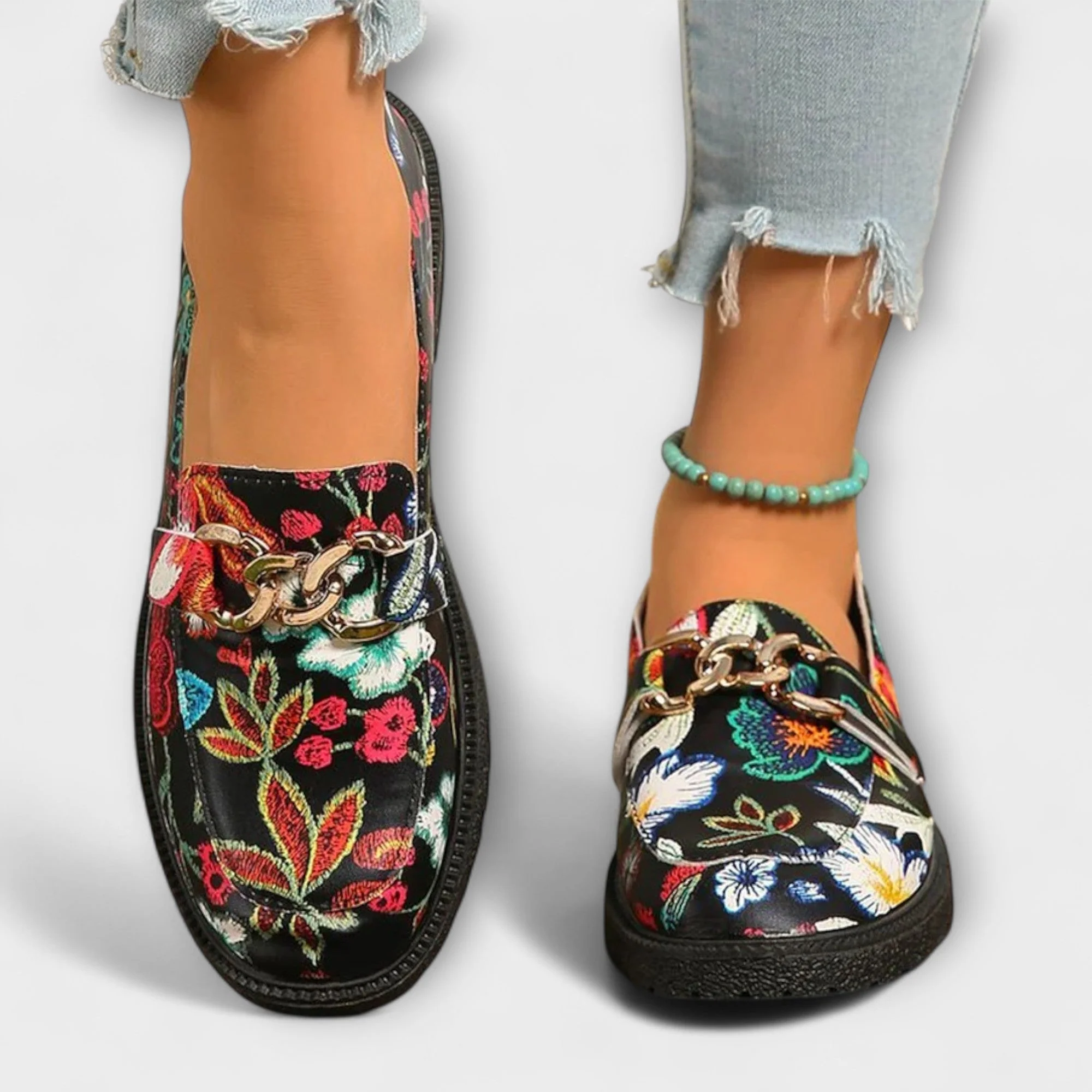 Berendina™ - Mehrfarbige Loafers mit Blumenmuster - Image 2