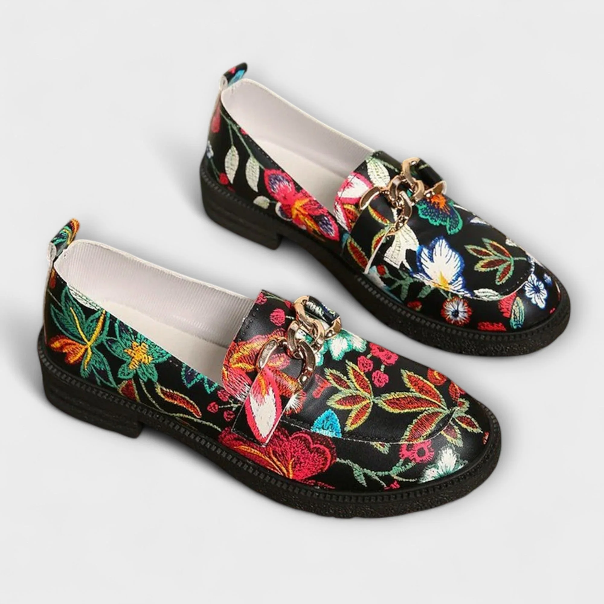 Berendina™ - Mehrfarbige Loafers mit Blumenmuster - Image 6