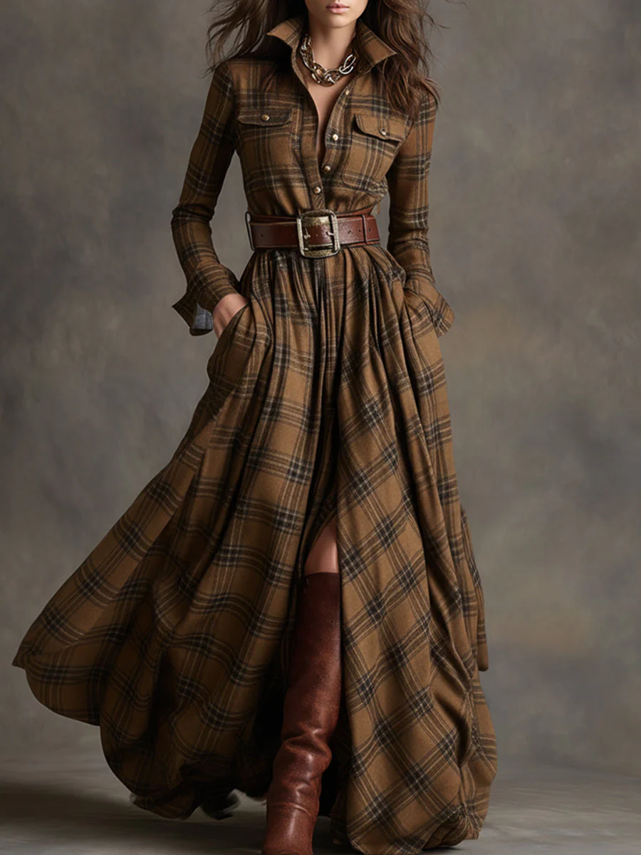 Bodil™ -  Maxi-Hemdkleid mit Karomuster - Image 3