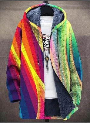 Bronte™ - Luxuriöse Kunstinspirierte Kapuzenjacke mit Reißverschluss - Image 3