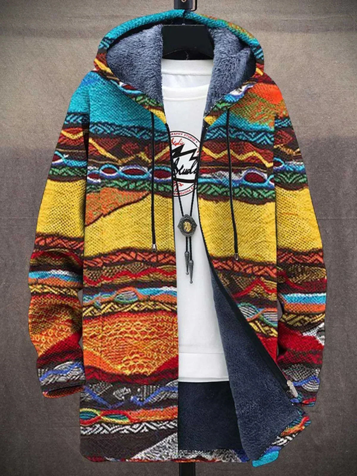 Bronte™ - Luxuriöse Kunstinspirierte Kapuzenjacke mit Reißverschluss - Image 6