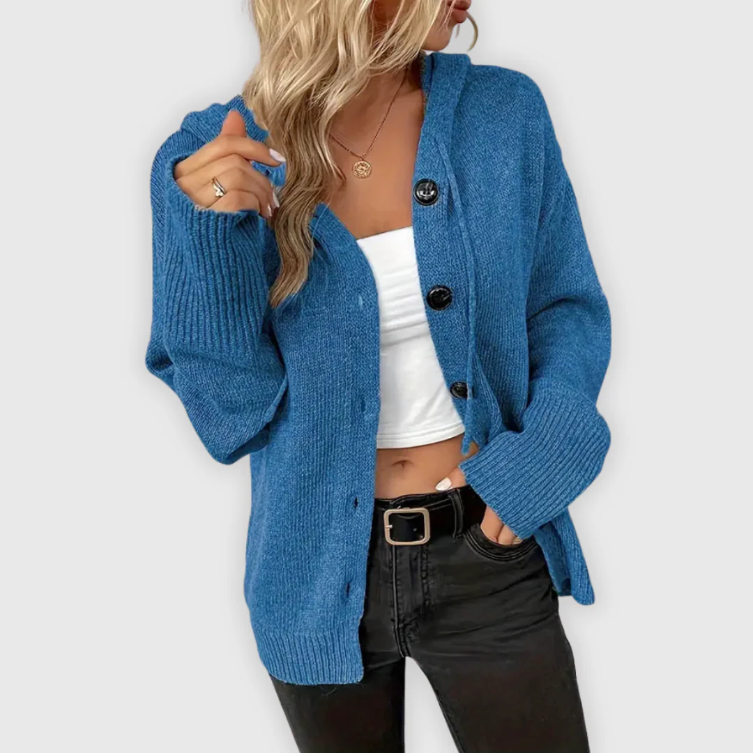 Chivana™ - Stylischer & Schicker Langarm-Hoodie mit Knopfleiste - Image 5