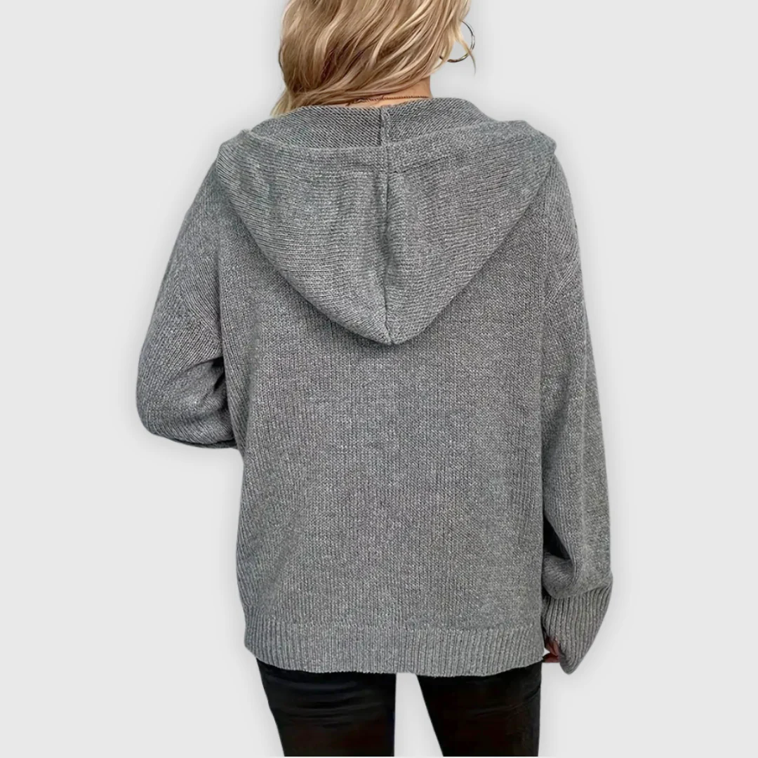 Chivana™ - Stylischer & Schicker Langarm-Hoodie mit Knopfleiste - Image 8