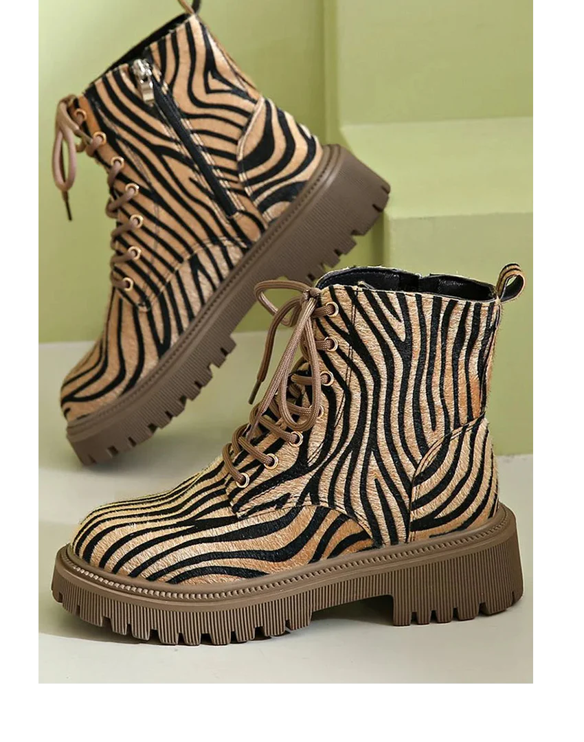 Claudia™ - Zebramuster Schnürschuhe