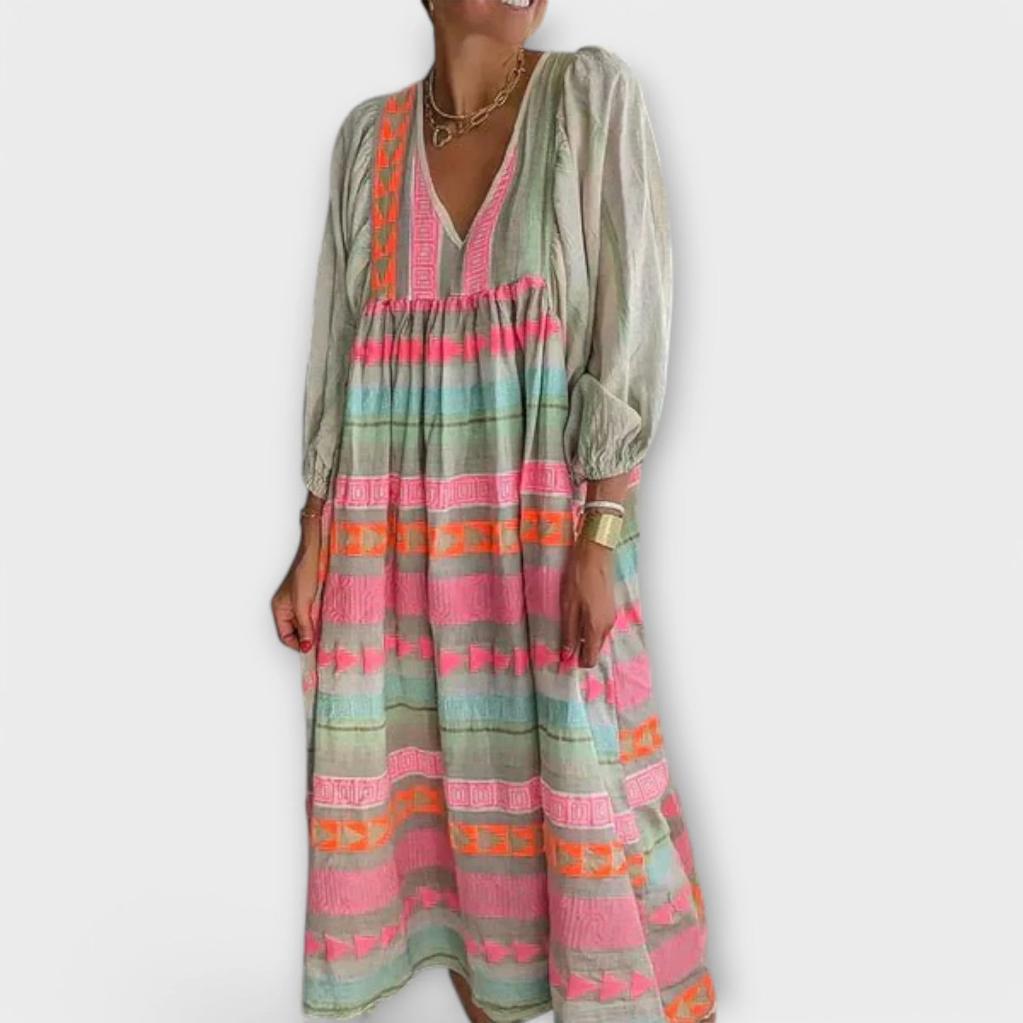 Dana™ - Farbige A-Linien-Kleid