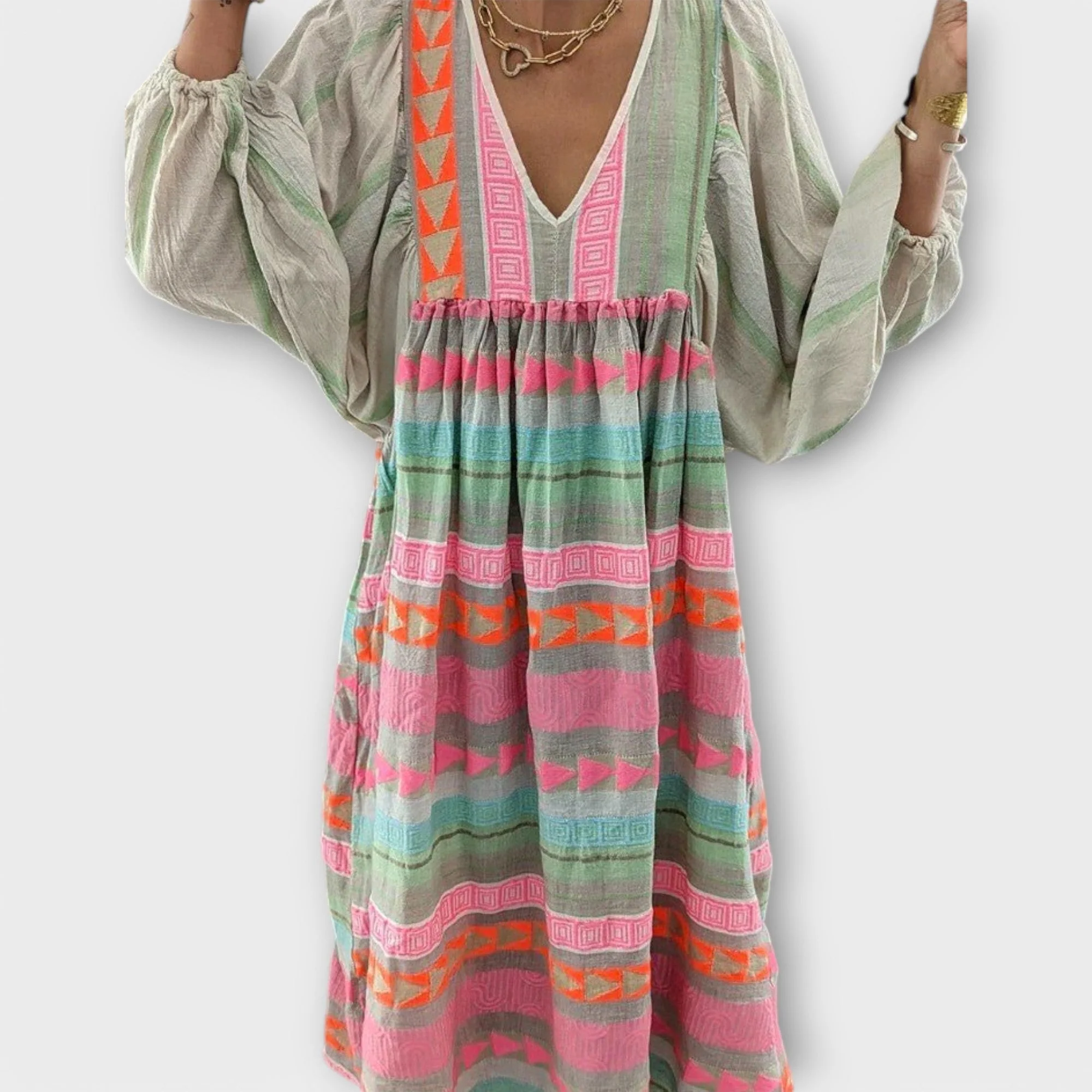 Dana™ - Farbige A-Linien-Kleid - Image 2