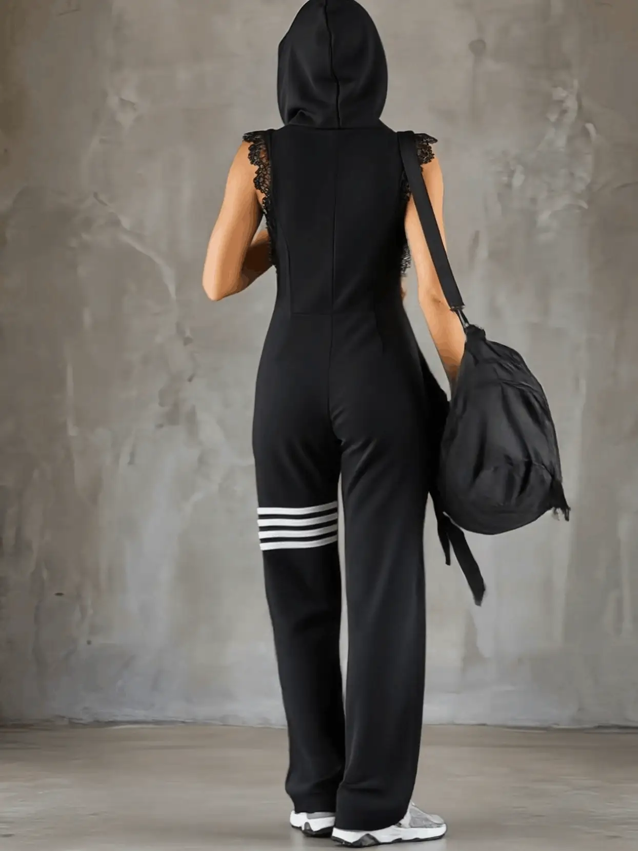 Daniela™ - Sportlicher Retro-Jumpsuit mit Kapuze und Streifen - Image 3