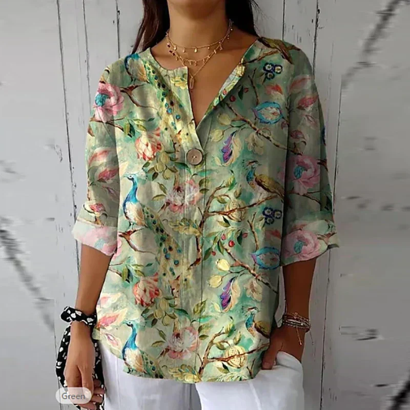 Del™ - Bluse mit Blumenmuster aus Leichtem Stoff - Image 3