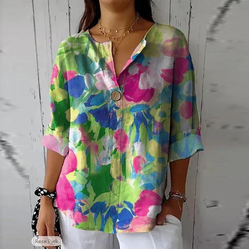 Del™ - Bluse mit Blumenmuster aus Leichtem Stoff - Image 4