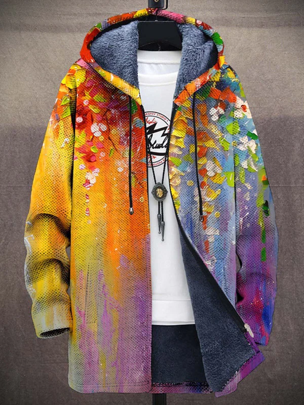 Delilah™ - Luxuriöse Kunstinspirierte Kapuzenjacke mit Reißverschluss - Image 3