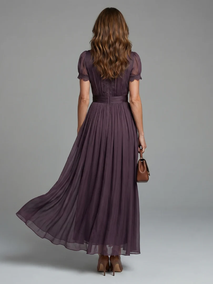 Elia - Maxikleid mit Geraffter Taille und Ausschnitt - Image 4