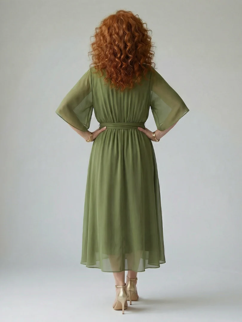 Elric - Midi Drapierte Robe - Image 3