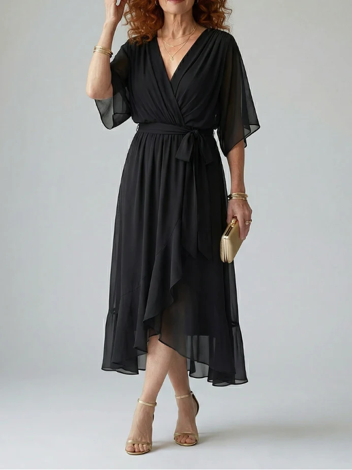Elric - Midi Drapierte Robe - Image 4