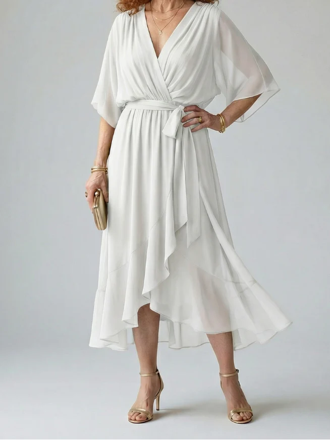 Elric - Midi Drapierte Robe - Image 7