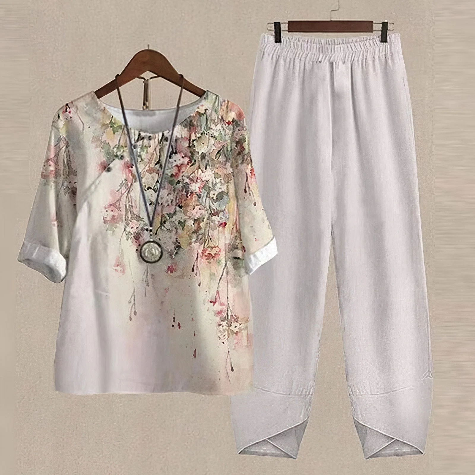 Evania™ – Elegantes und luftiges Set mit Bluse und Hose - Image 2