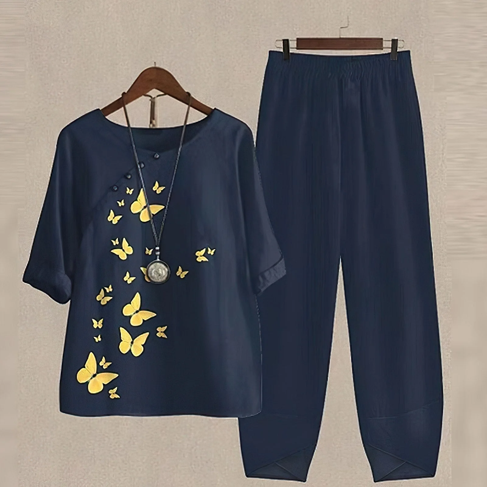Evania™ – Elegantes und luftiges Set mit Bluse und Hose - Image 3