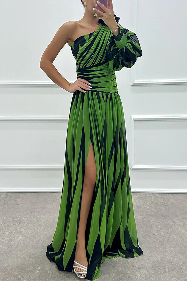 Fenna™ - Elegante Lange Kleid mit Einem Schulter - Image 5