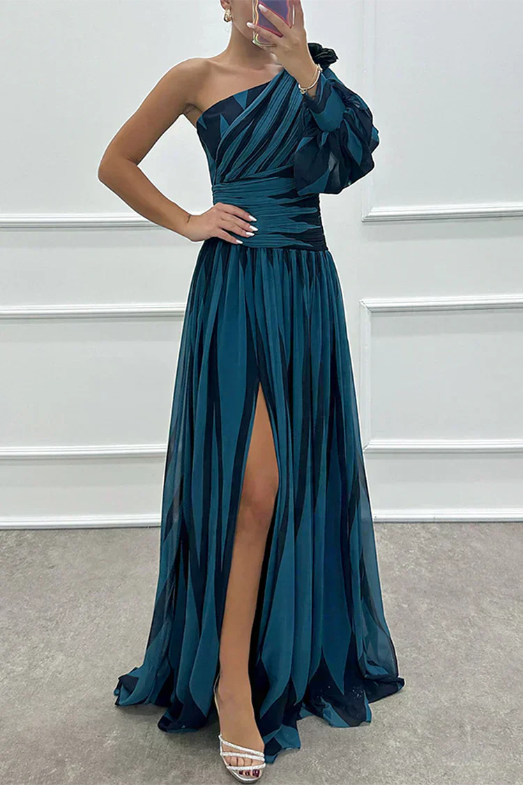 Fenna™ - Elegante Lange Kleid mit Einem Schulter - Image 9
