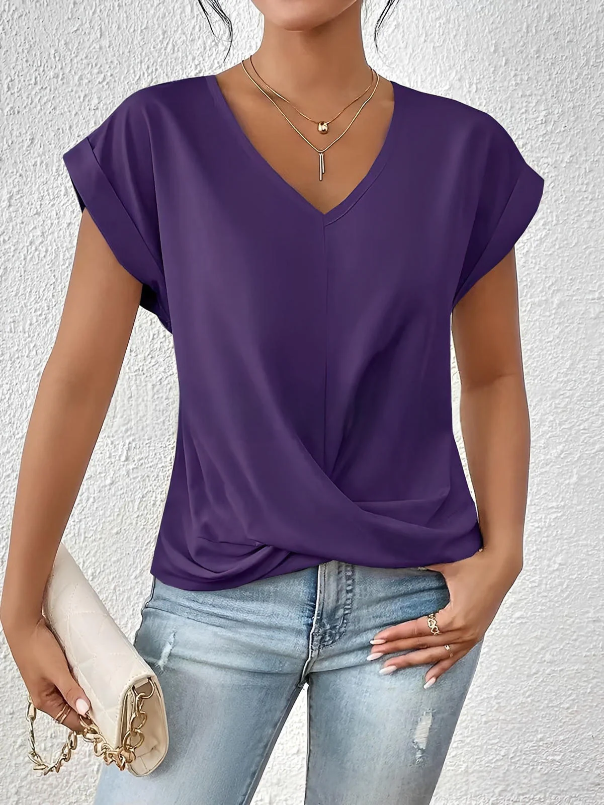 Geormina™ - Top mit V-Ausschnitt und Stretchanteil - Image 14