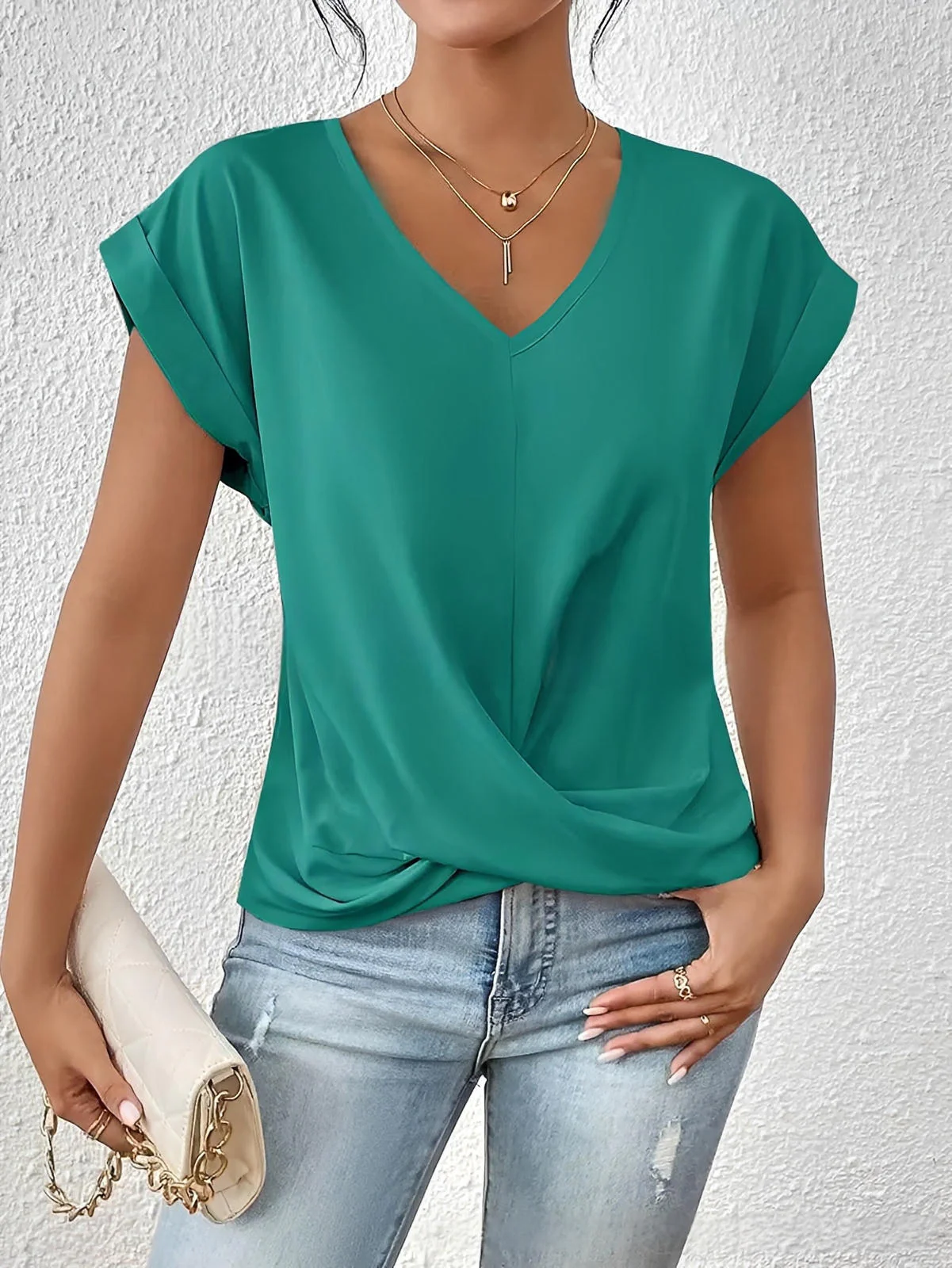 Geormina™ - Top mit V-Ausschnitt und Stretchanteil - Image 16