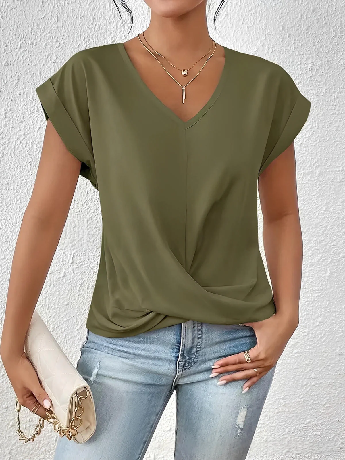 Geormina™ - Top mit V-Ausschnitt und Stretchanteil - Image 17