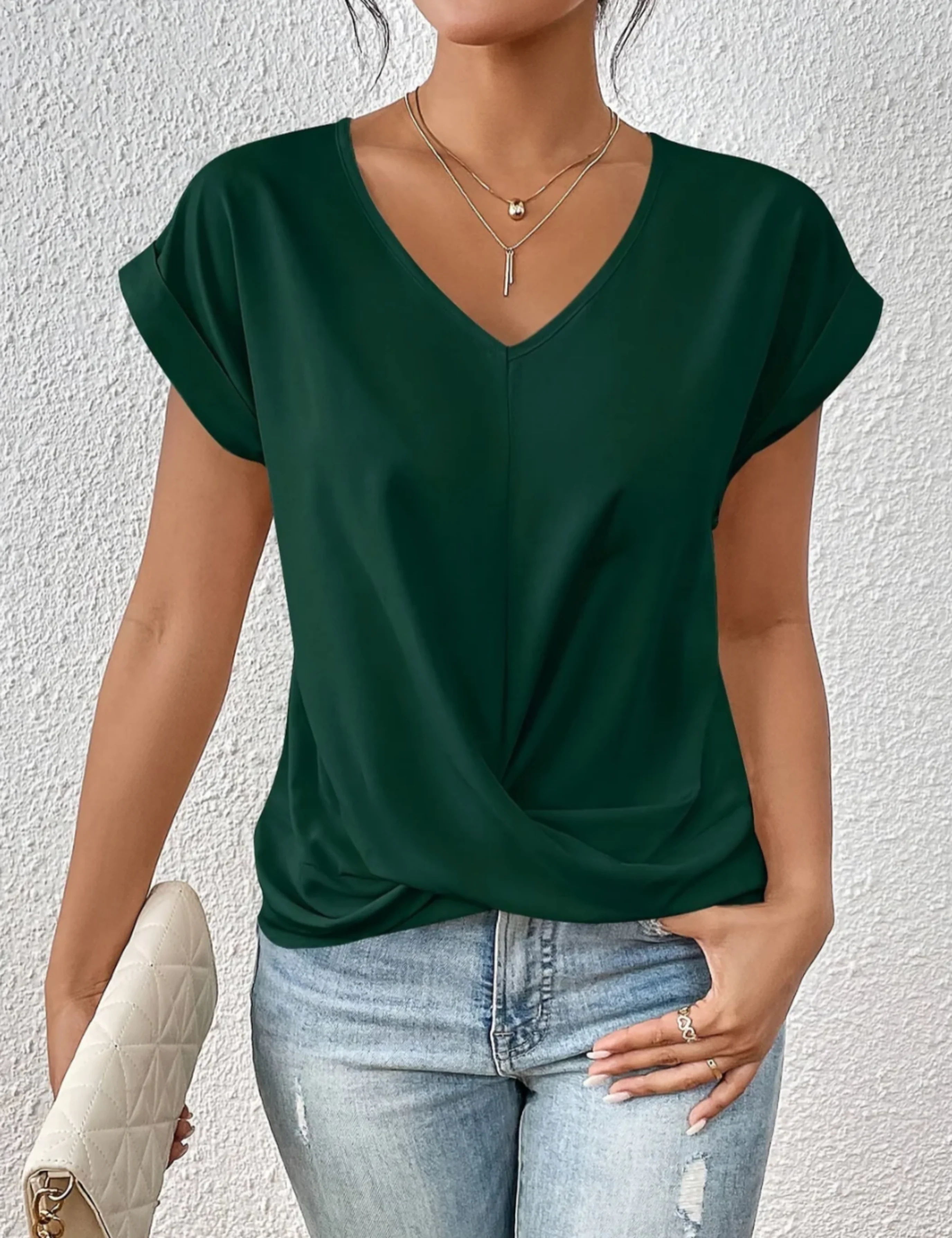 Geormina™ - Top mit V-Ausschnitt und Stretchanteil - Image 9