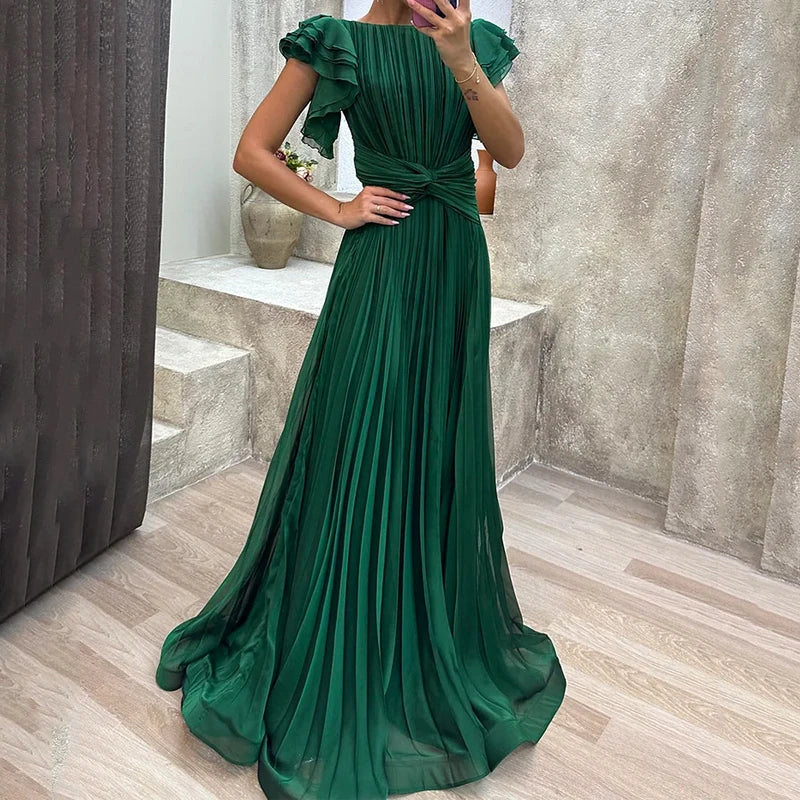 Mud™ - Elegantes Plissiertes Abendkleid - Image 4