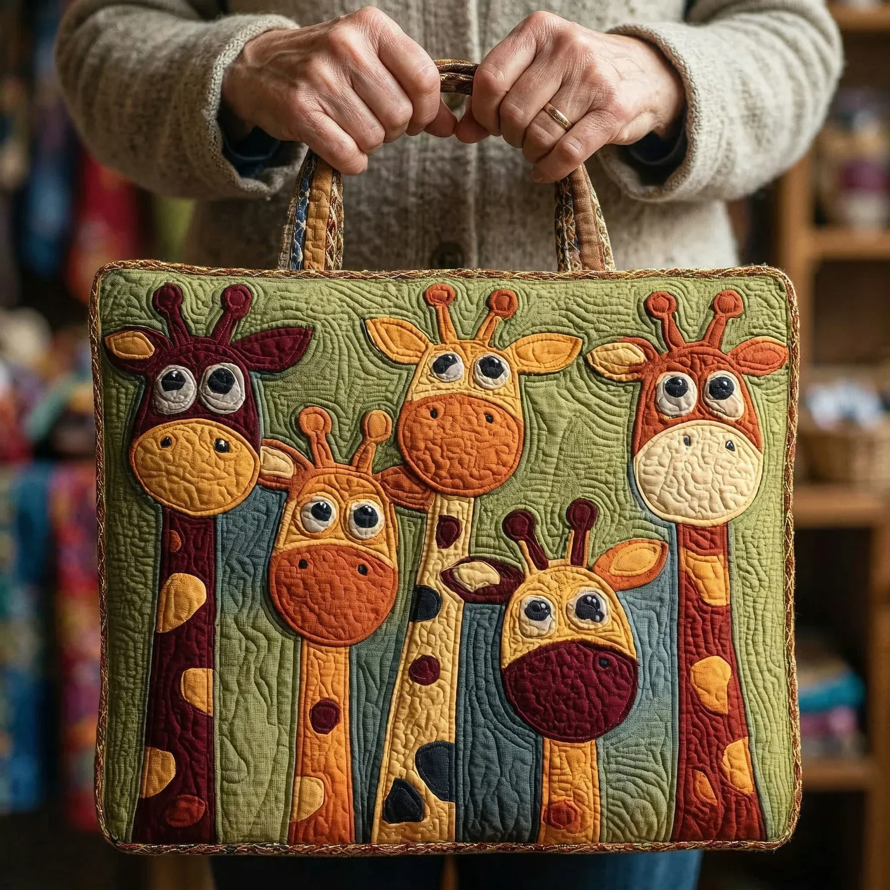 Handgefertigte Tasche - Giraffe - Image 2