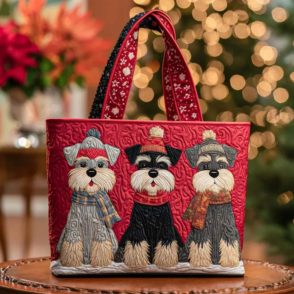 Handgefertigte Tasche - Trio von Schnauzern