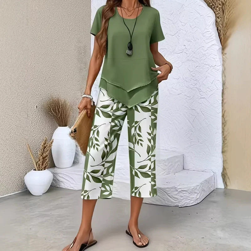 Geraldy™ - Tunika mit Rundhalsausschnitt und Hose mit Weitem Bein – Set - Image 4