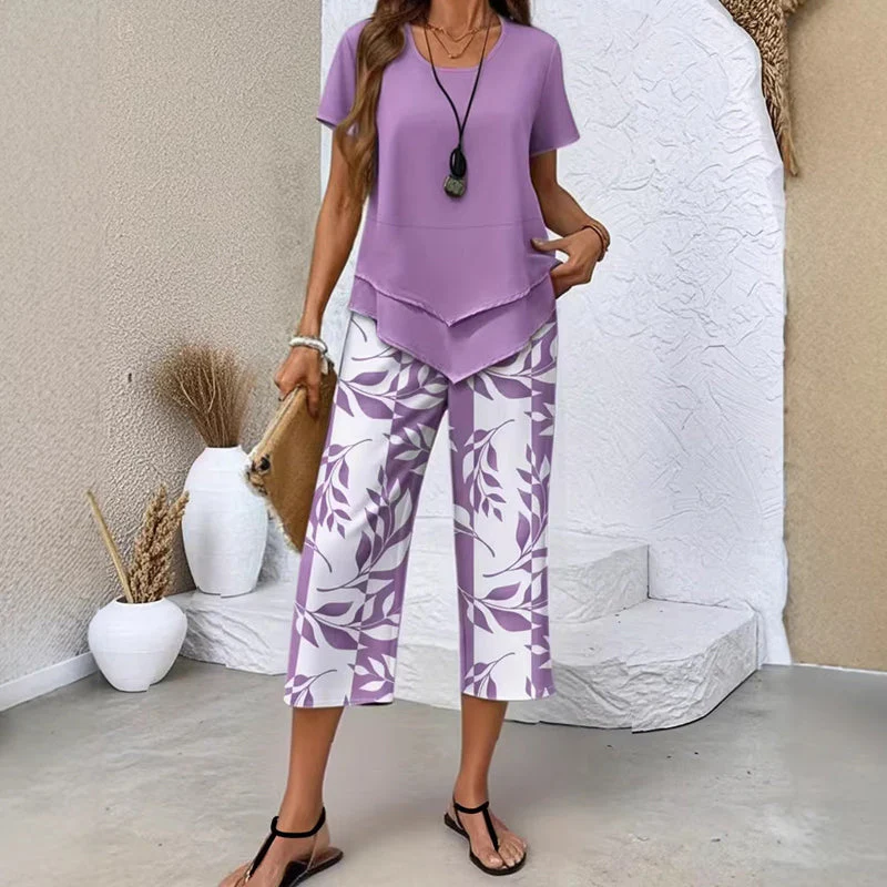 Geraldy™ - Tunika mit Rundhalsausschnitt und Hose mit Weitem Bein – Set - Image 5