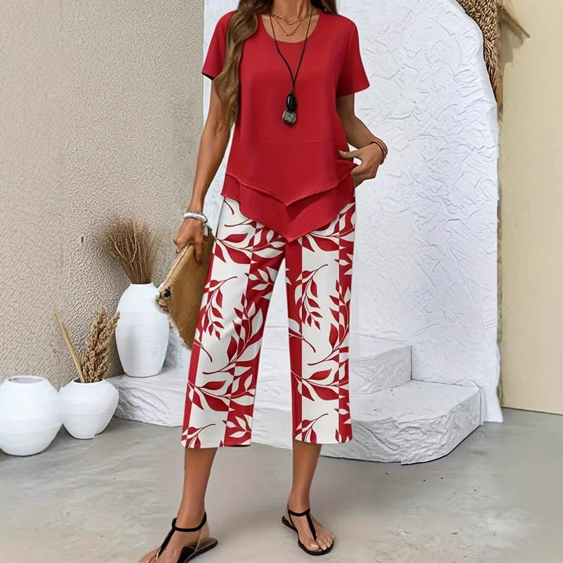 Geraldy™ - Tunika mit Rundhalsausschnitt und Hose mit Weitem Bein – Set - Image 6