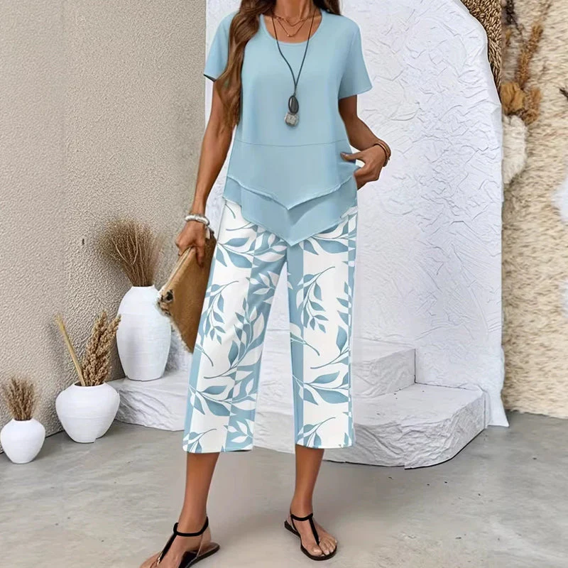 Geraldy™ - Tunika mit Rundhalsausschnitt und Hose mit Weitem Bein – Set - Image 7