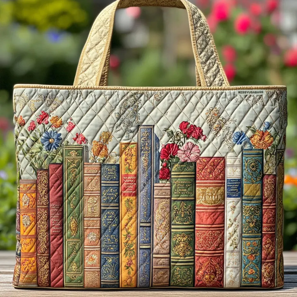Handgefertigte Tasche - Die verzauberte Bibliothek