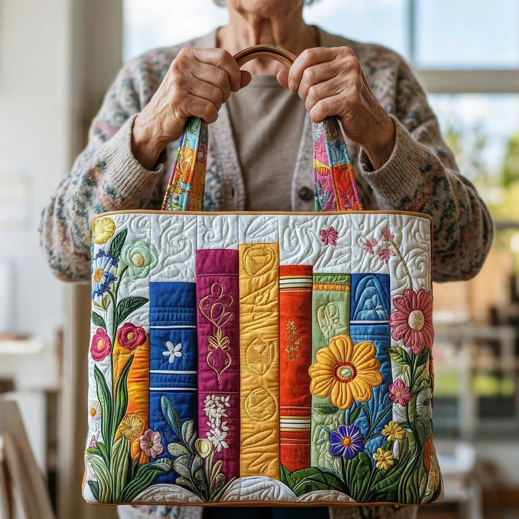 Handwerkliche Tasche - Florale Bibliothek - Image 2
