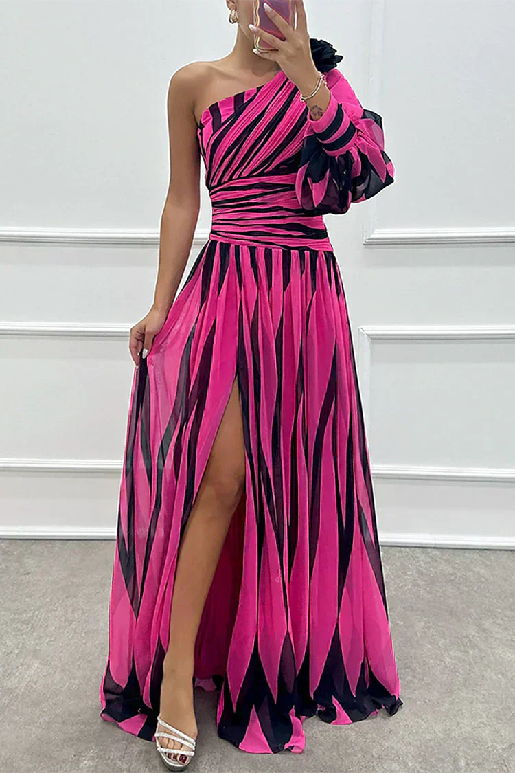 Hazel™ - Elegantes Maxikleid mit Streifen und einem Schulterdesign - Image 5
