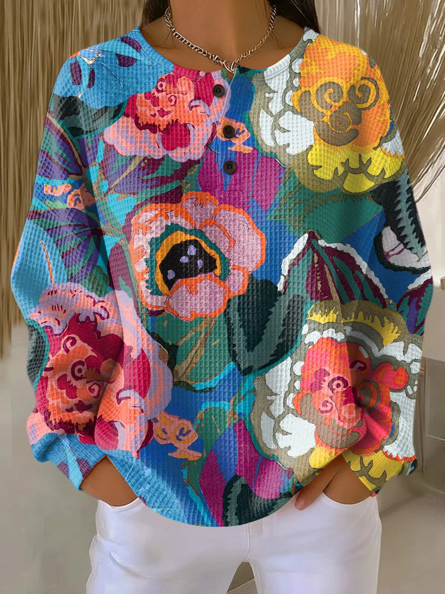 Ida™ - Pullover mit großen bunten Blumen