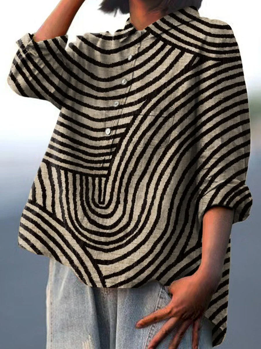 Jacinthe - Moderne Bluse mit Grafikmuster - Image 2