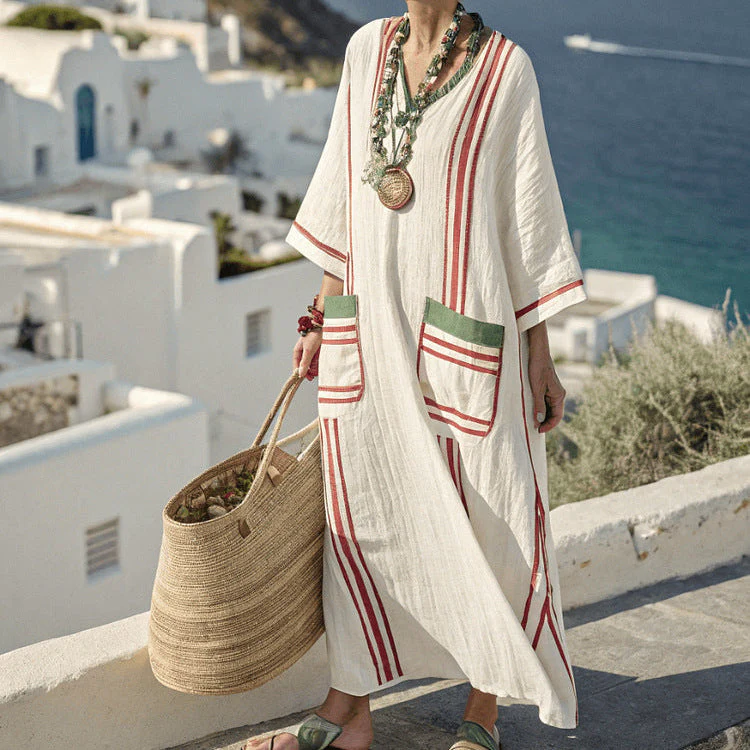 Joséphine Kaftan-Kleid – Sea Breeze