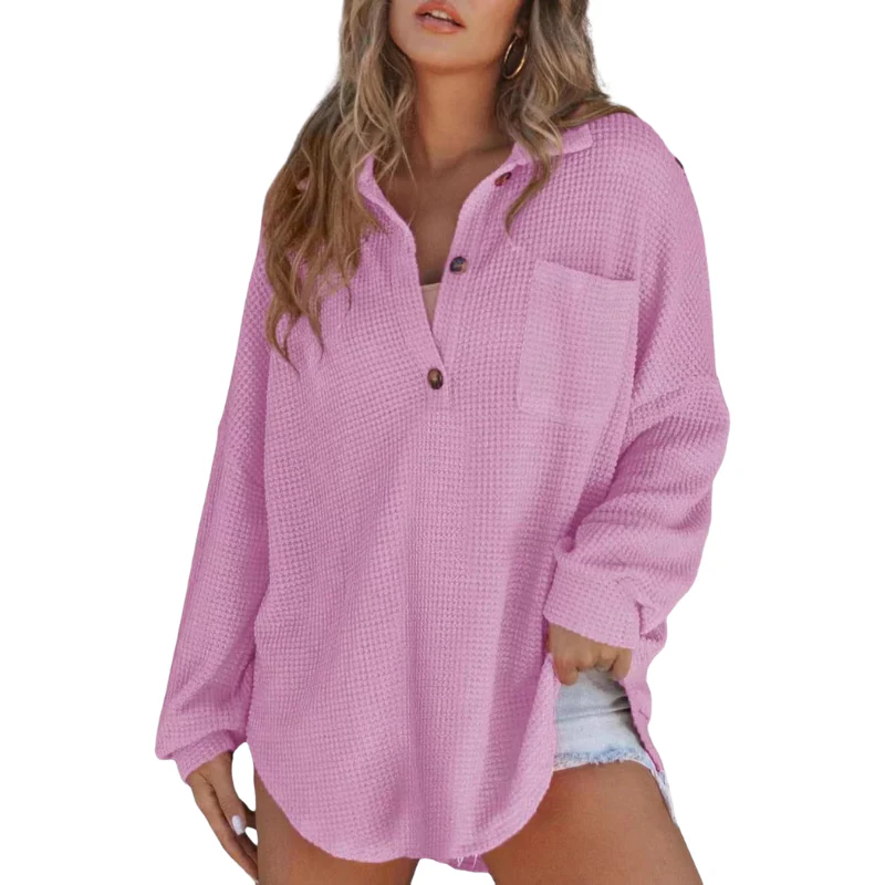 Kery™ – Lässige Leichte Tunika-Bluse mit Knöpfen und V-Ausschnitt - Image 8