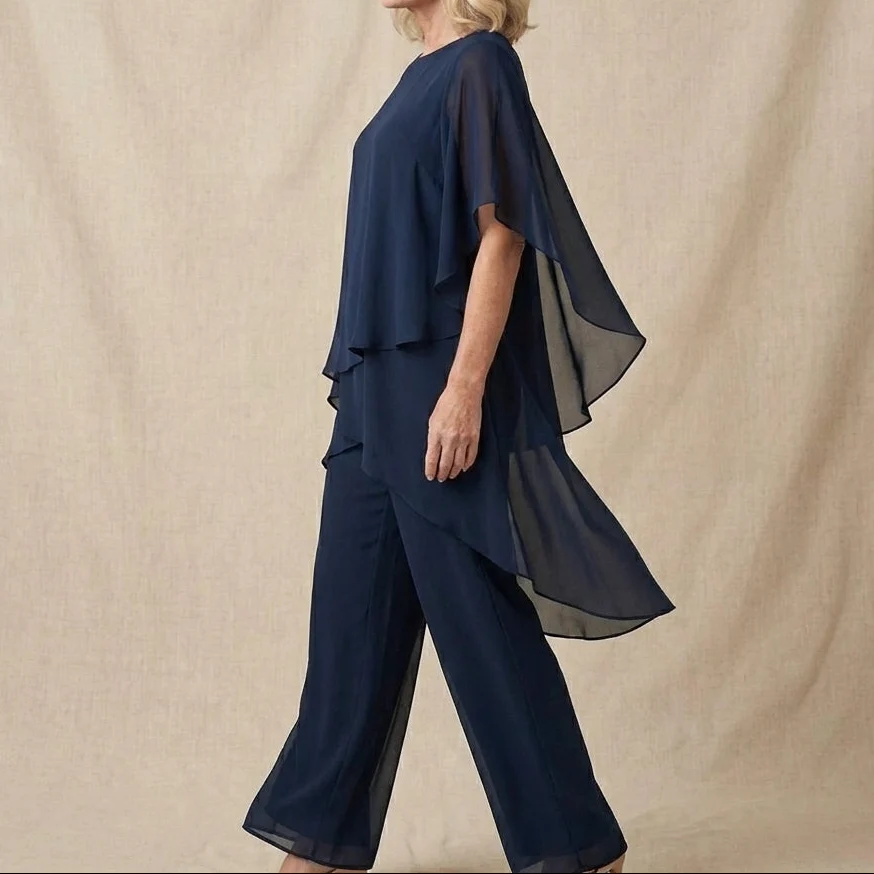 Kizia™ - Drapiertes Oberteil mit Palazzo-Hose - Image 4