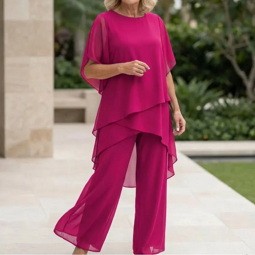 Kizia™ - Drapiertes Oberteil mit Palazzo-Hose - Image 8