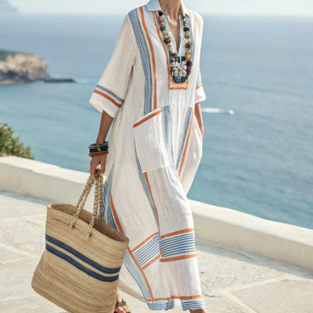 Kleid Kaftan Solange – Kap Blau & Bernstein