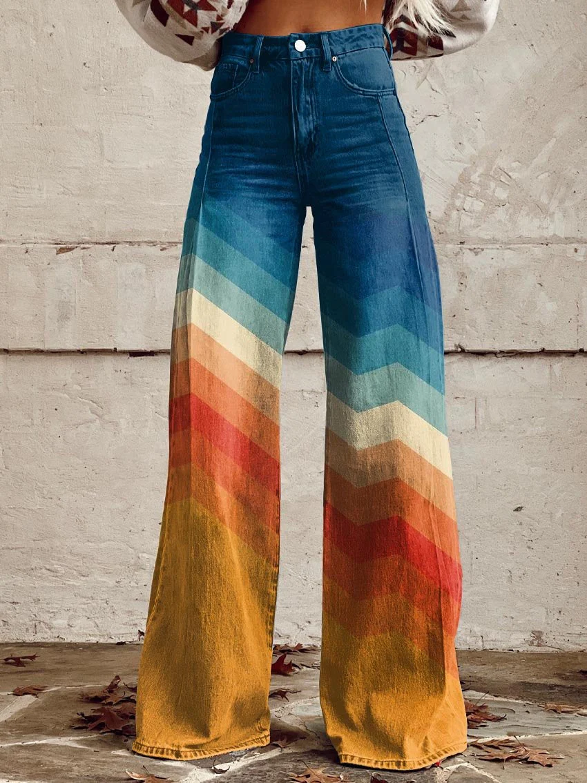 Léa™ - Elegante Retro-Zickzackhose - Image 3