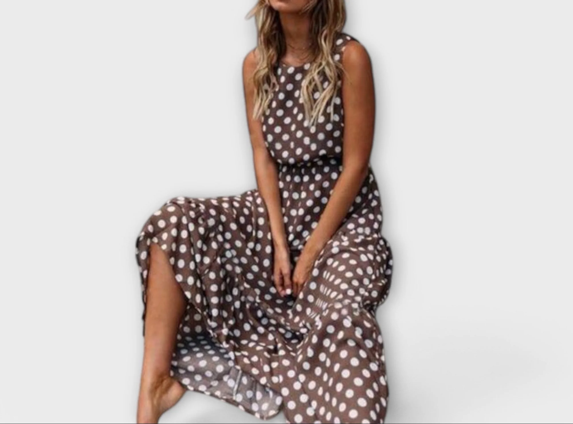 Lian™ - Midi Boho-Punktemuster Kleid